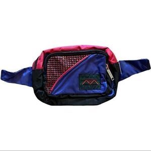 Trailmaker‎ Colorful Mesh Details Multi Zippered Belt Bag Fanny Pack